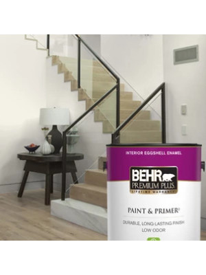 BEHR PREMIUM PLUS 1 gal. #160C-2 Flush Pink Semi-Gloss Enamel Low Odor  Interior Paint & Primer 305001 - The Home Depot