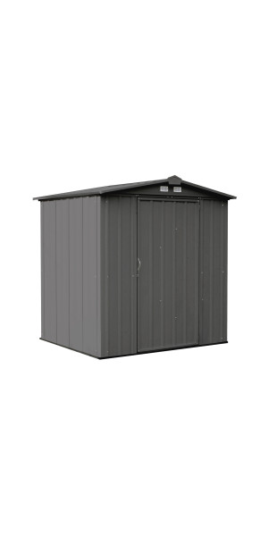 EZEE Shed Steel Storage 6 x 5 ft. Galvanized Low Gable Charcoal