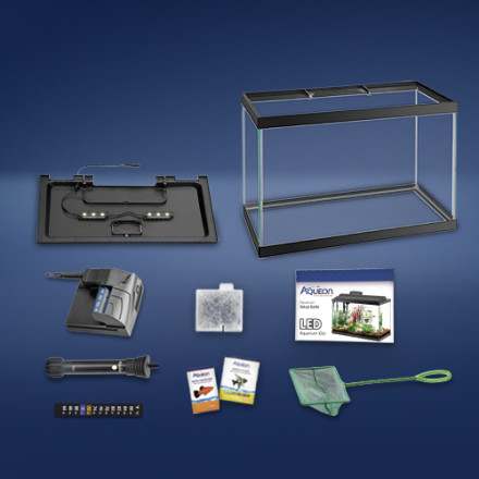Aqueon LED 10 Gallon Aquarium Kit, 22.88" L X 12.75" W X 13.88" H | Petco