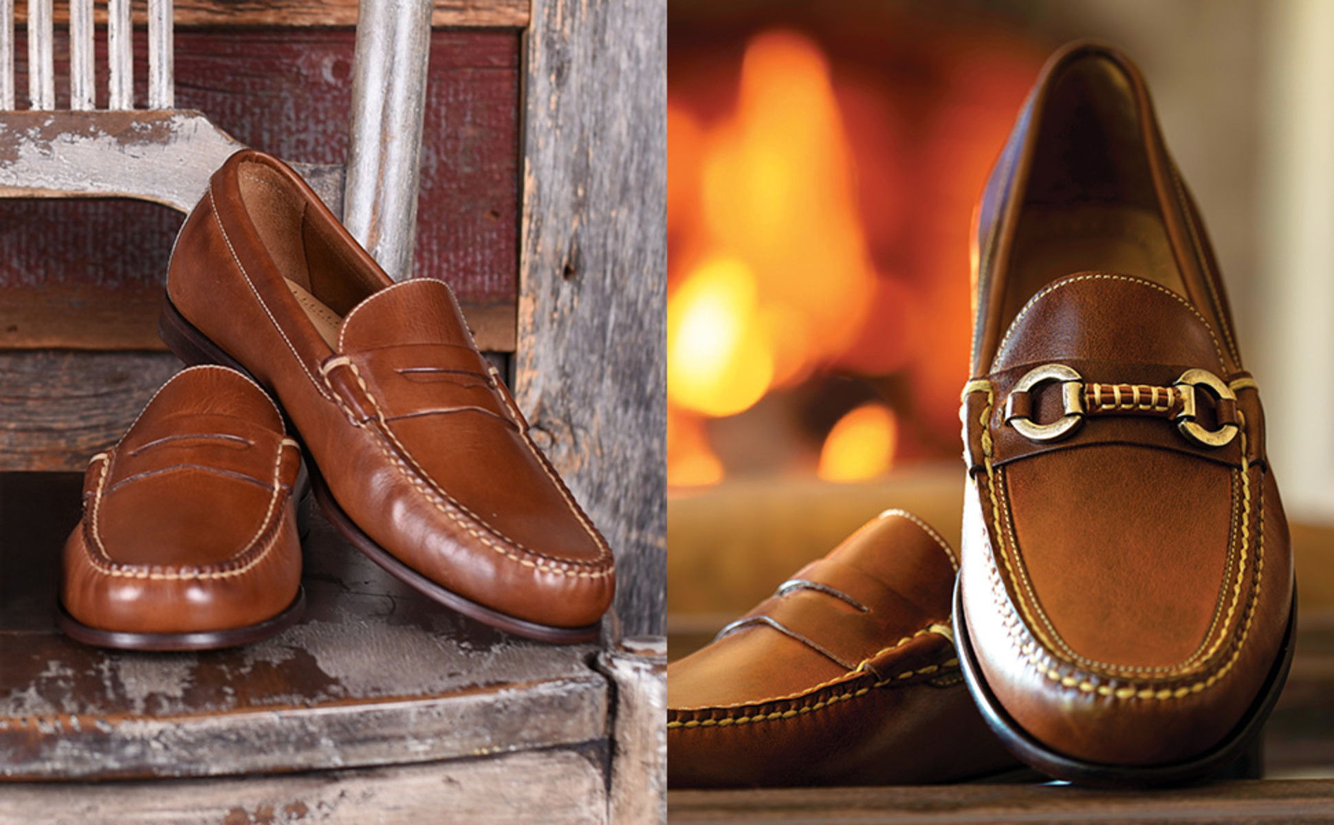 Old Row Oiled Saddle Leather Slippers - Cigar | Martin Dingman