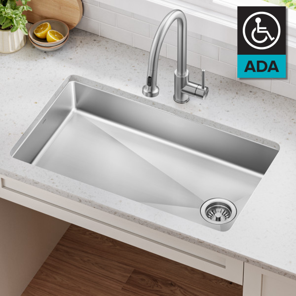 KRAUS Fairlane 33-Undermount Double Bowl 18-Gauge Stainless Steel