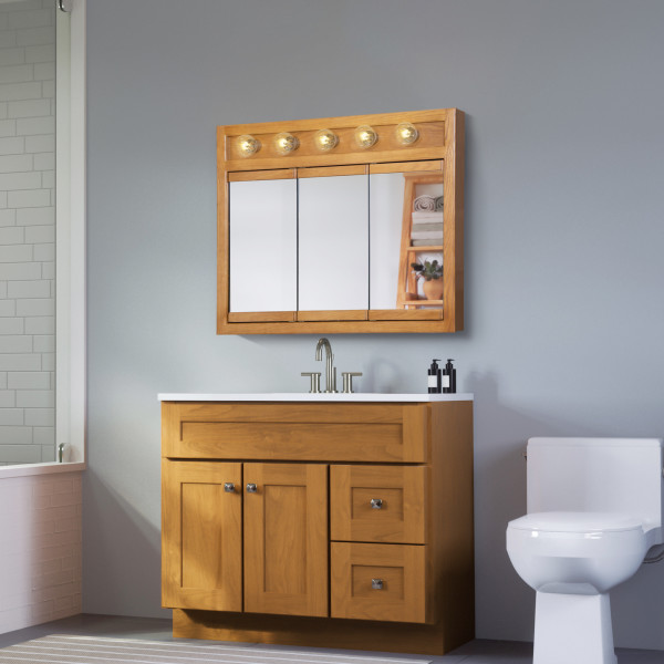 Buy Ewing Bathroom Cabinet (Honey Finish) Online in India at Best