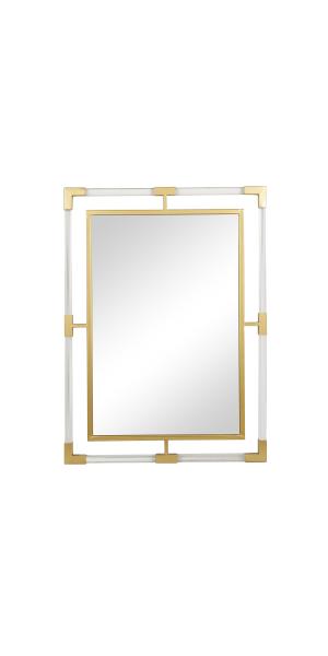 Modern Gold Metal Wall Mirror