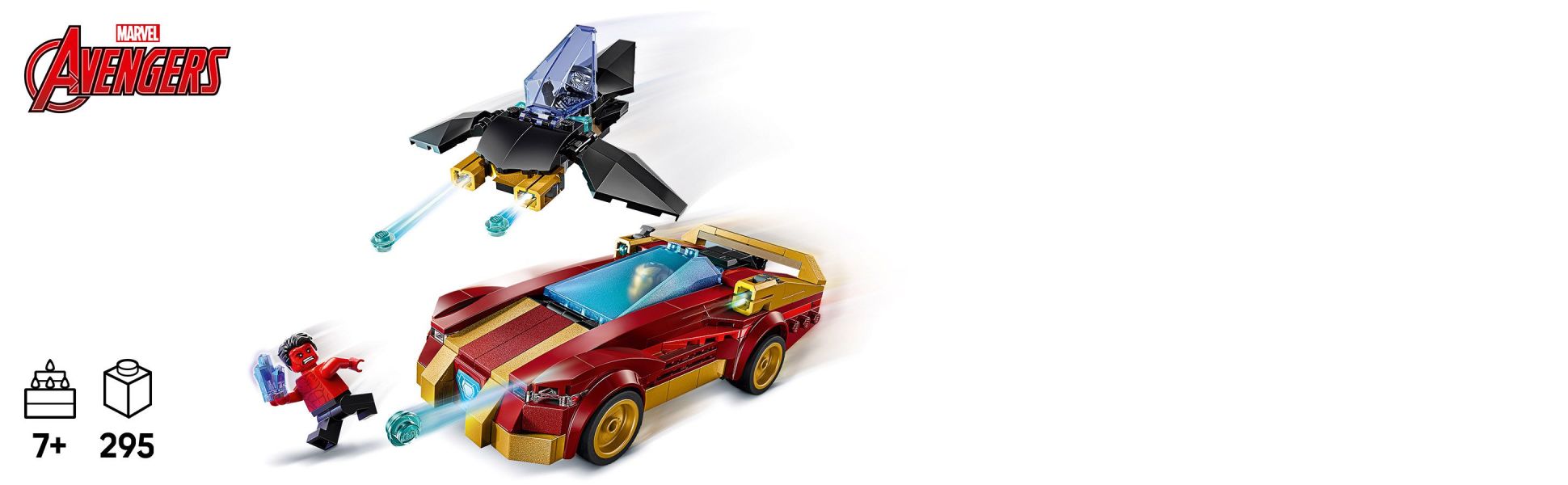 When Red Hulk steals a precious crystal, kids embark on a thrilling mission with Iron Man’s car and Black Panther’s aircraft.