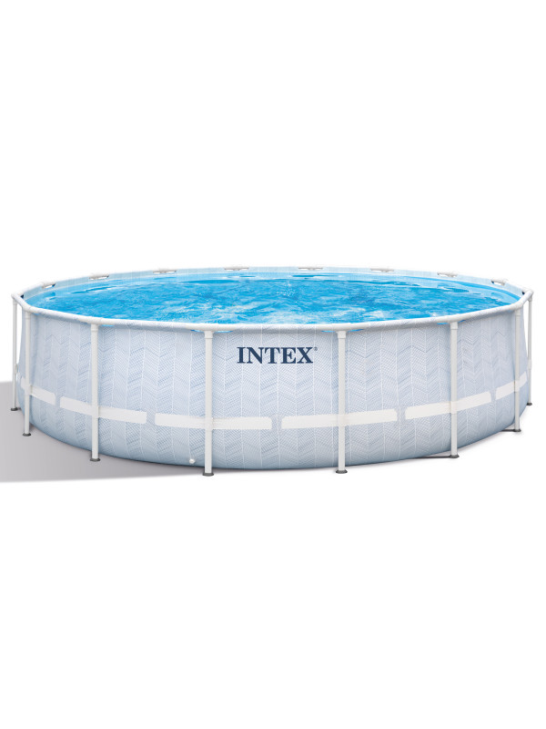 Intex: 16' x 48 Prism Frame: Chevron Premium Pool Set - Above Ground Pool  Set, 5061 Gallon Capacity, Hydro Aeration Technology, Includes Filter Pump,  Ground Cloth, Pool Cover & Ladder, Ages 6+ 