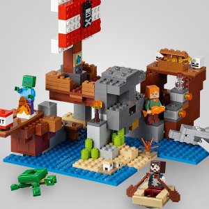 Lego pirata ship adventure®Minecraft™-Brinquedos originais bonecos de  meninos e meninas + 3 anos de blocos originais - AliExpress