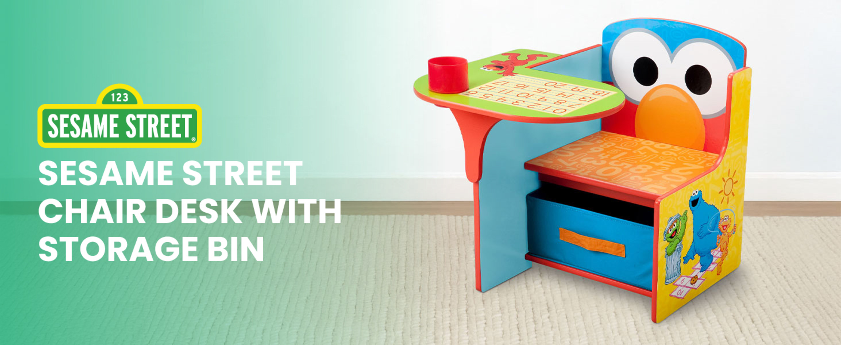 Sesame Street Elmo Toddler Desk Chair with Storage - Walmart.com