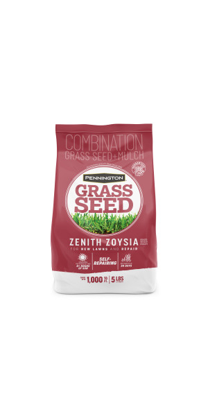 Pennington Zoysia Grass Seed with Mulch, for Sun to Partial