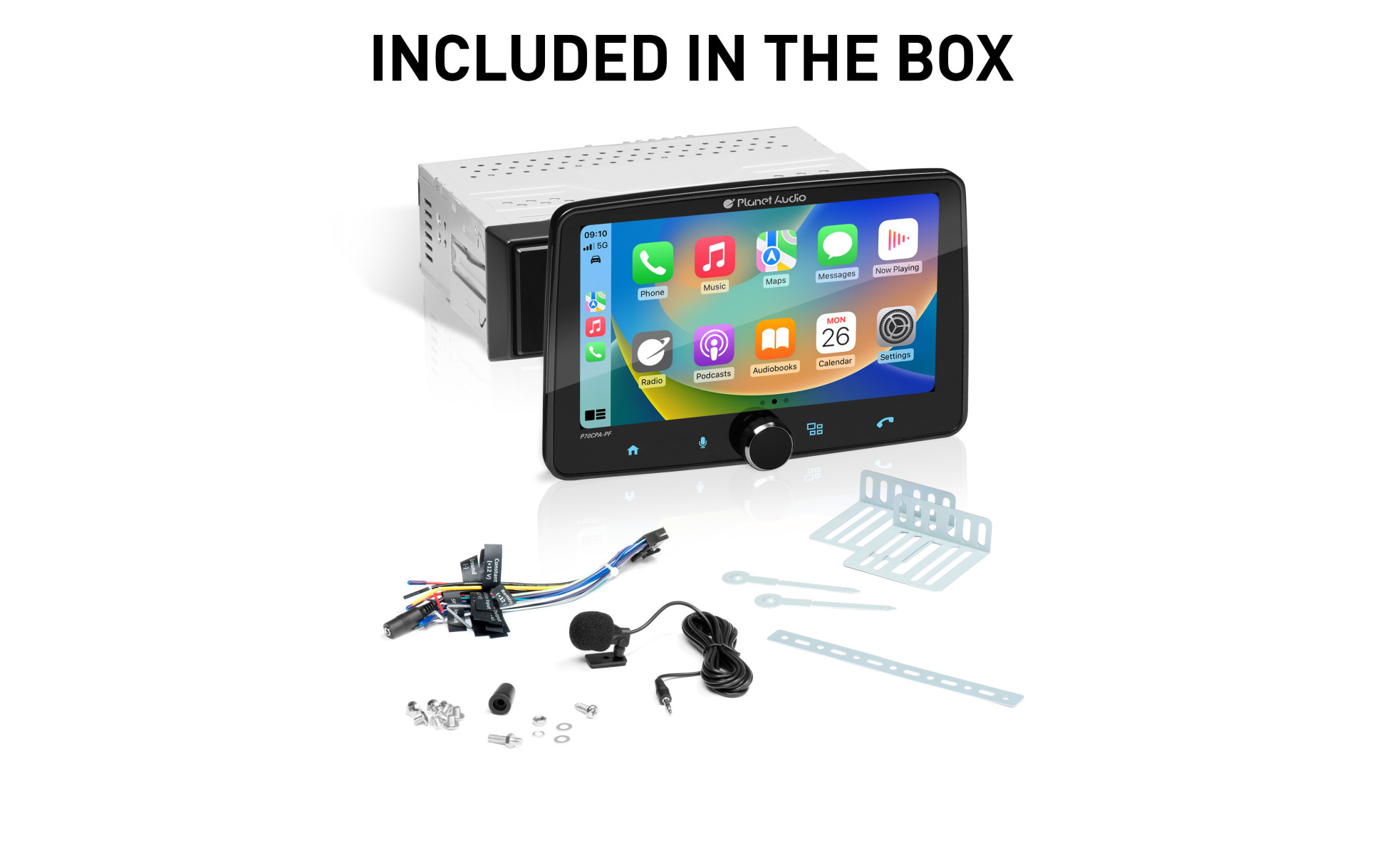 Planet Audio P70CPA-PF Car Stereo - Apple/Android Auto, 7