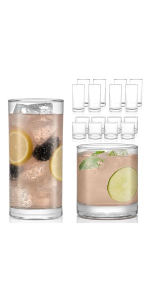 Libbey Province 16-Piece Tumbler and Rocks Glass Set