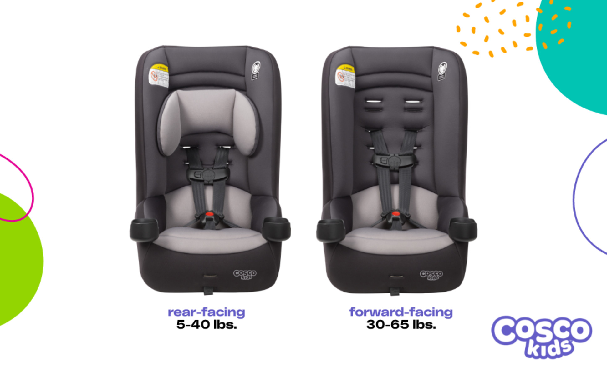 Cosco Kids MightyFit LX Convertible Car Seat, Canyon, Infant