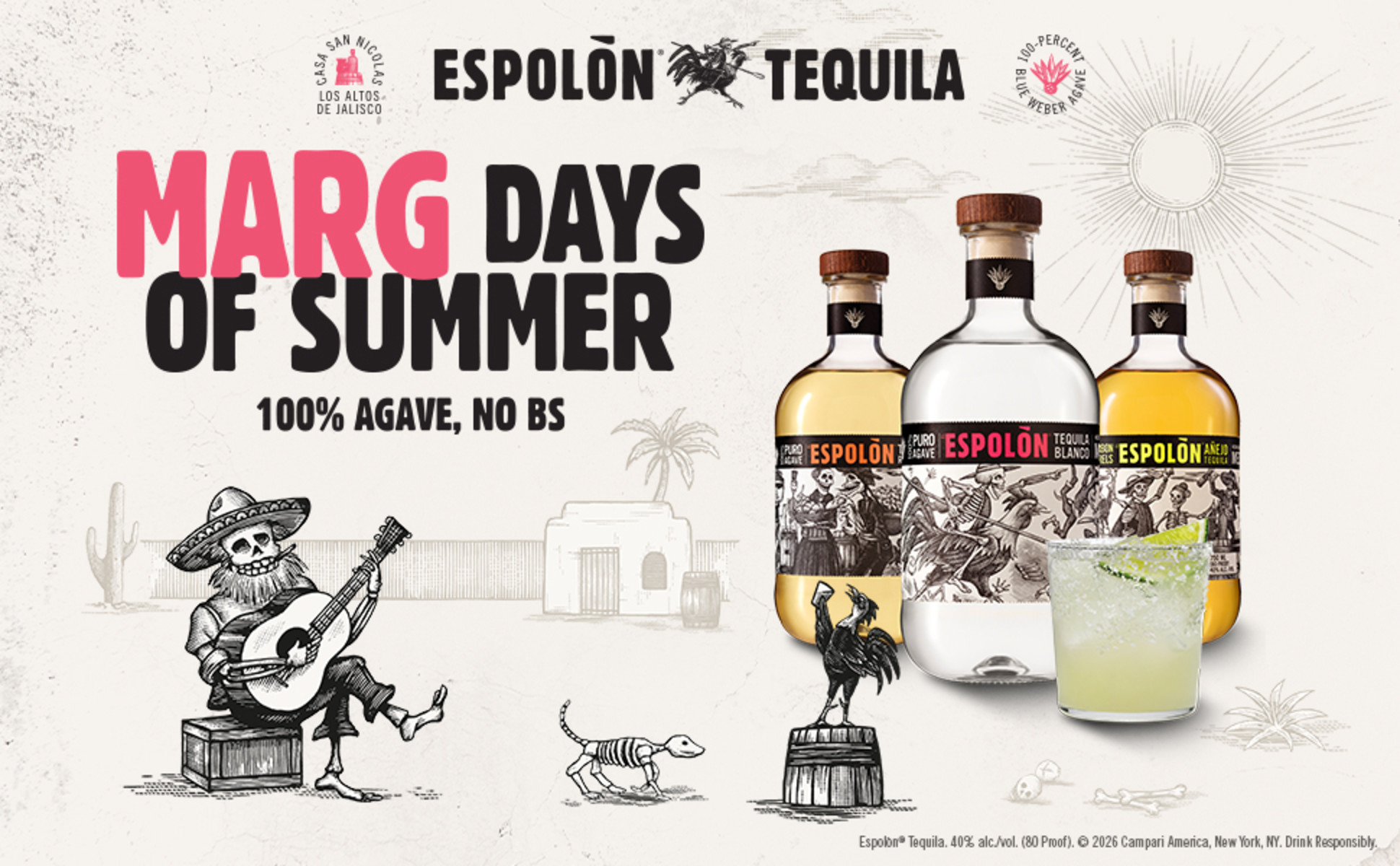 Espolon Blanco Tequila, 1.75 L Bottle, 40% ABV, Handcrafted in