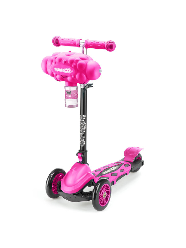 Xootz Kids Bubble Scooter Pink Foldable 3 Wheel Adjustable