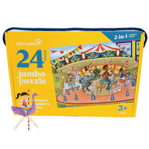 Upbounders, 24 Piece Jumbo Puzzle, Joyful Carousel, Multicultural