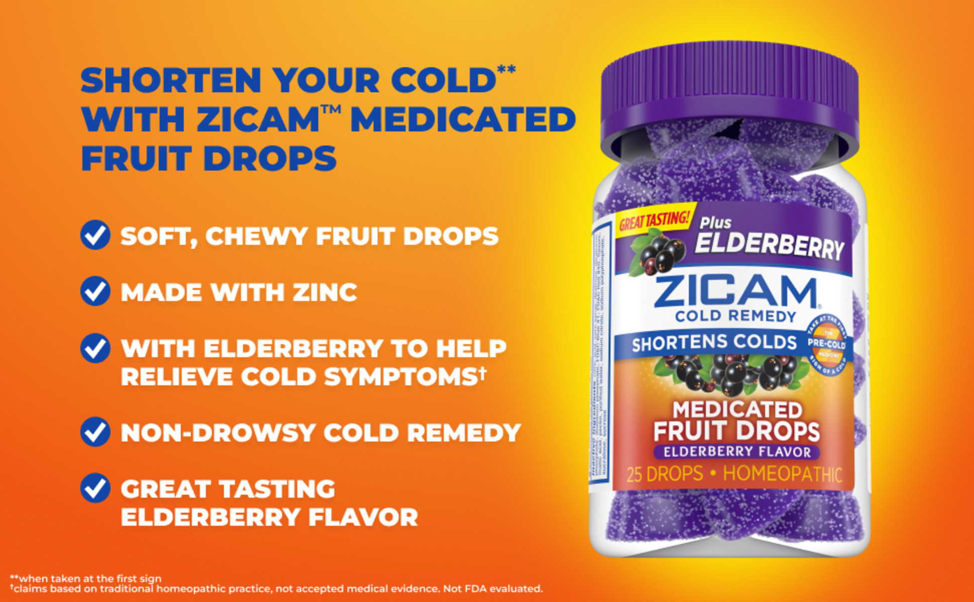 Zicam Cold Remedy Medicated Fruit Drops Mixed Berry Plus
