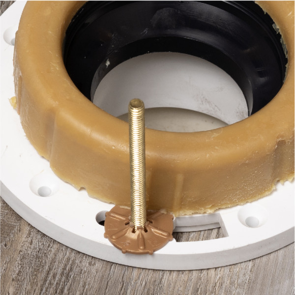 Everbilt Reinforced Toilet Wax Ring with Plastic Horn and Zinc-Plated  Toilet Bolts 004301-SP - The Home Depot