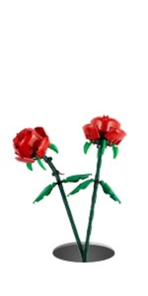LEGO Roses Building Kit, Artificial Flowers for Home Décor, Unique