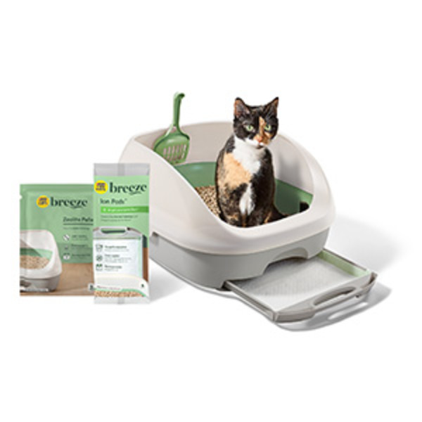 Purina Tidy Cats Breeze Covered Cat Litter Box System Kit with Pellet Cat  Litter, Hooded Litter Box, and Litter Box Pads | Petco