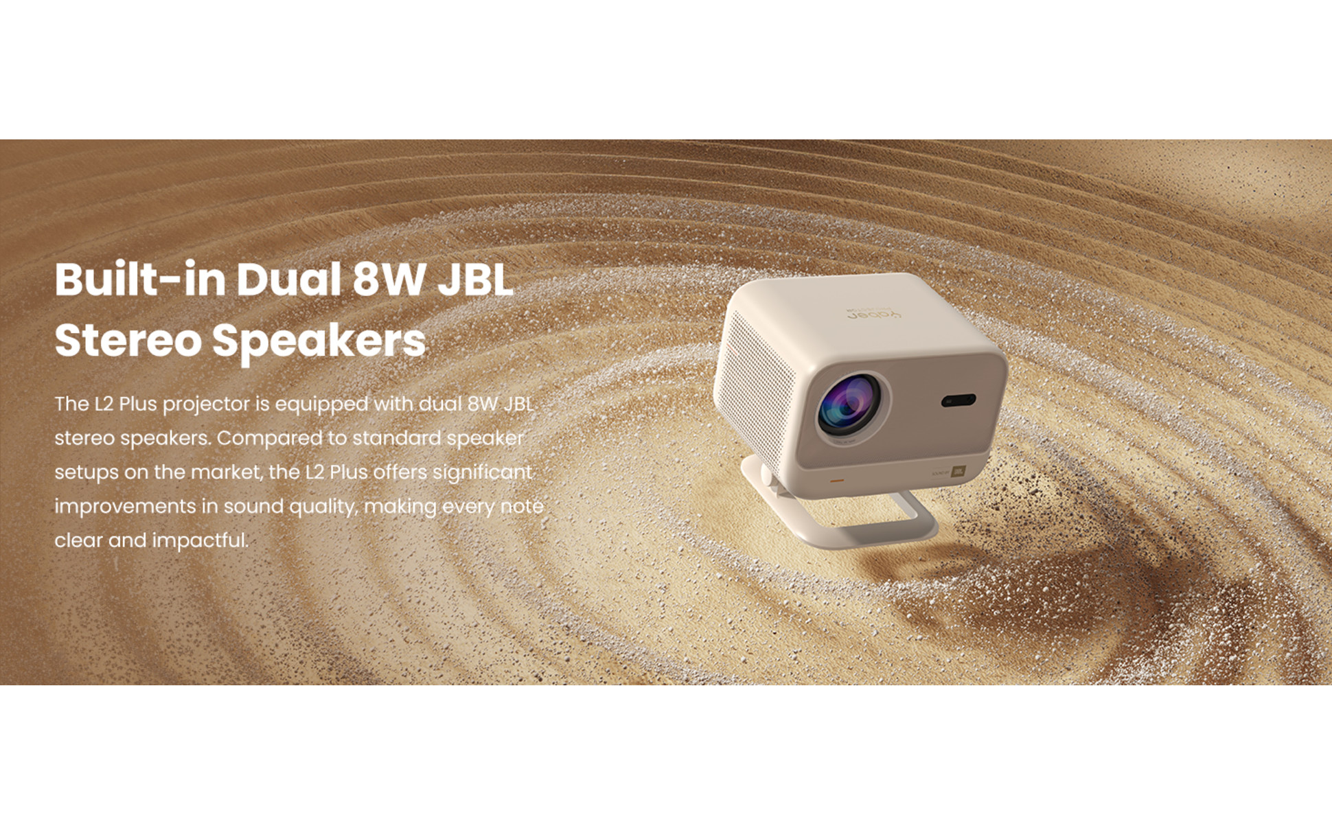 YABER L2 Plus 1080P Projector, 460 ISO, JBL Speakers with Dolby