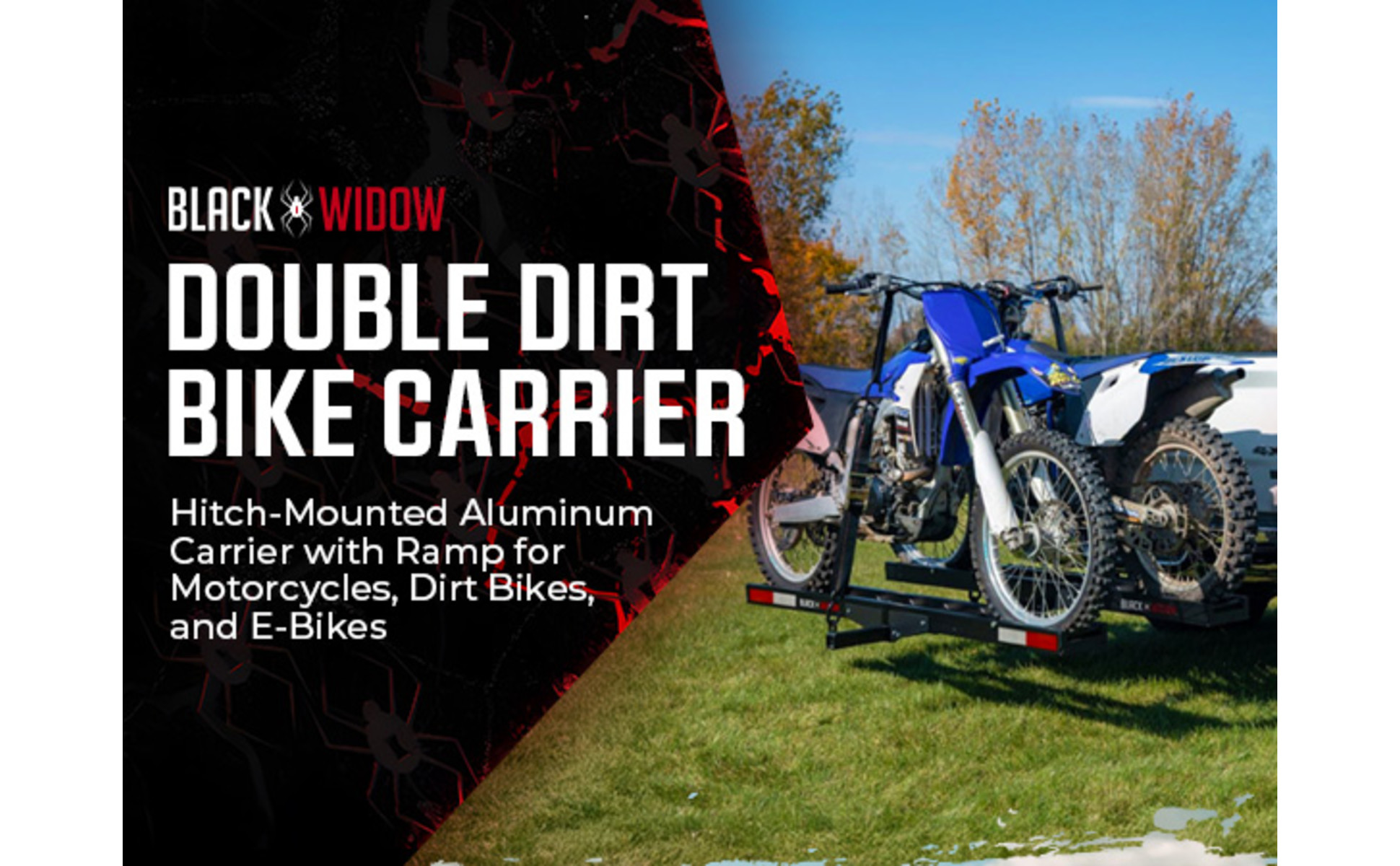 Double Motorcycle Black Widow Dirt Bike Carrier Black Widow Double