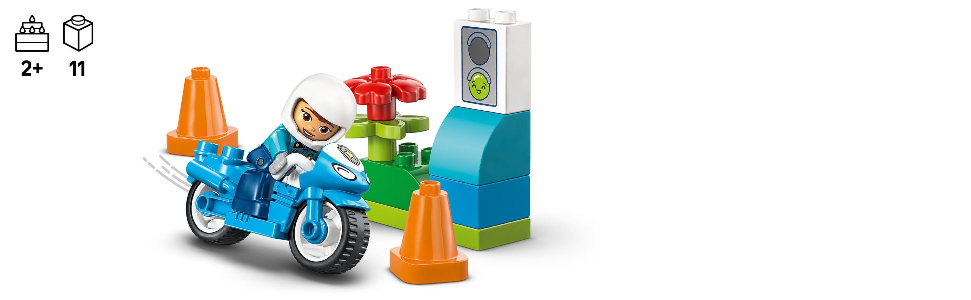 Preschoolers pretend play being a traffic cop riding through town on a motorcycle and invent other imaginative police stories.