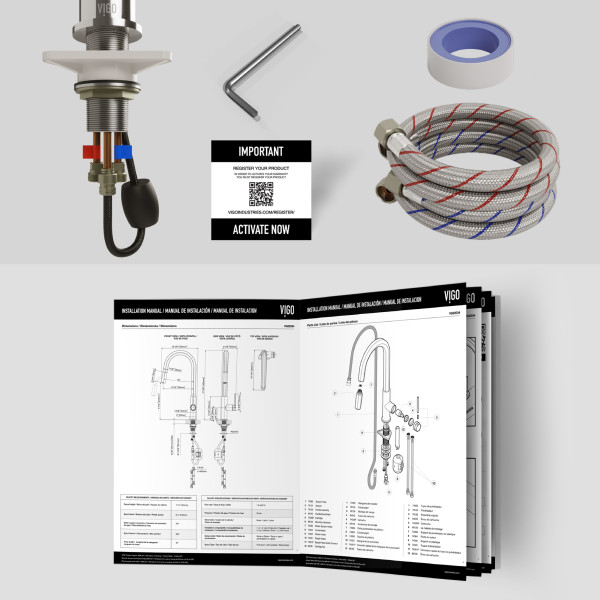 VIGO Zurich Single Handle Pull-Down Sprayer Kitchen Faucet in