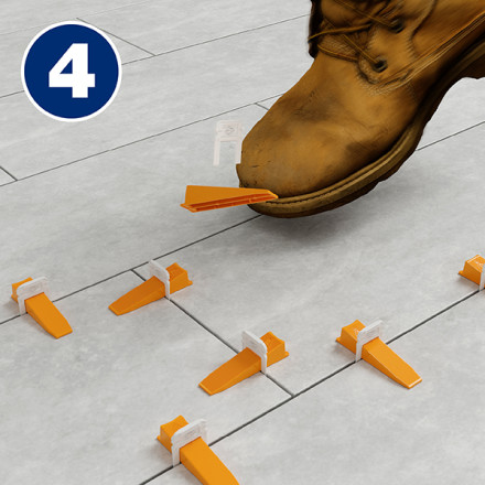 QEP LASH XL White 1/16 in. W Plastic Clip Tile Leveling System