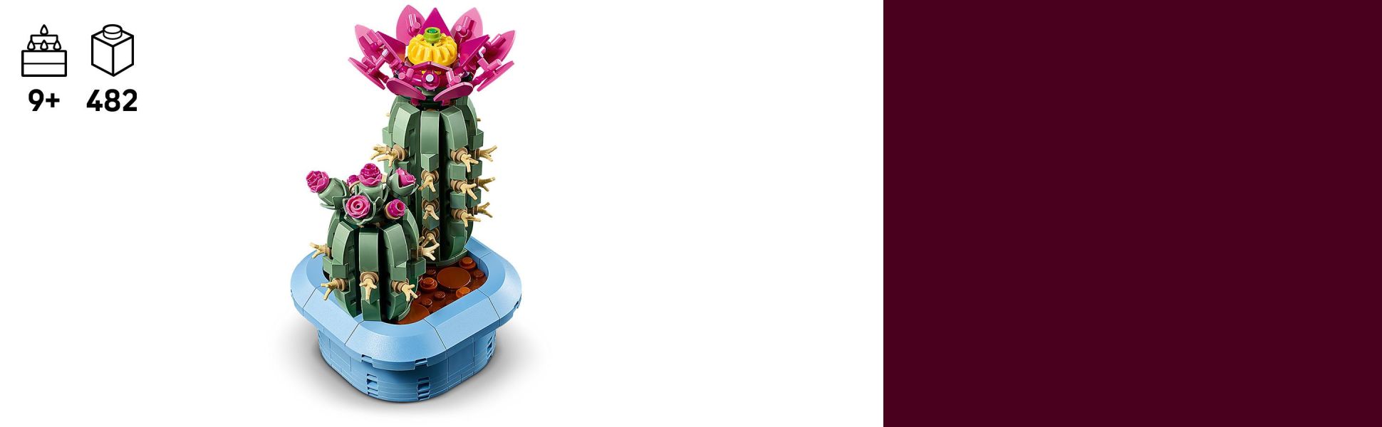 Kids will have lots of fun crafting 2 LEGO cacti models and discovering their lifelike details.