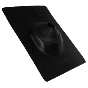 No-Calk 6-1/4 in. x 10-3/4 in. Galvanized Steel Black Vent Pipe Roof Flashing with 1 in. - 3 in. Adjustable Diameter No-Calk 6-1/4 in. x 10-3/4 in. Galvanized Steel Black Vent Pipe Roof Flashing with 1 in. - 3 in. Adjustable Diameter