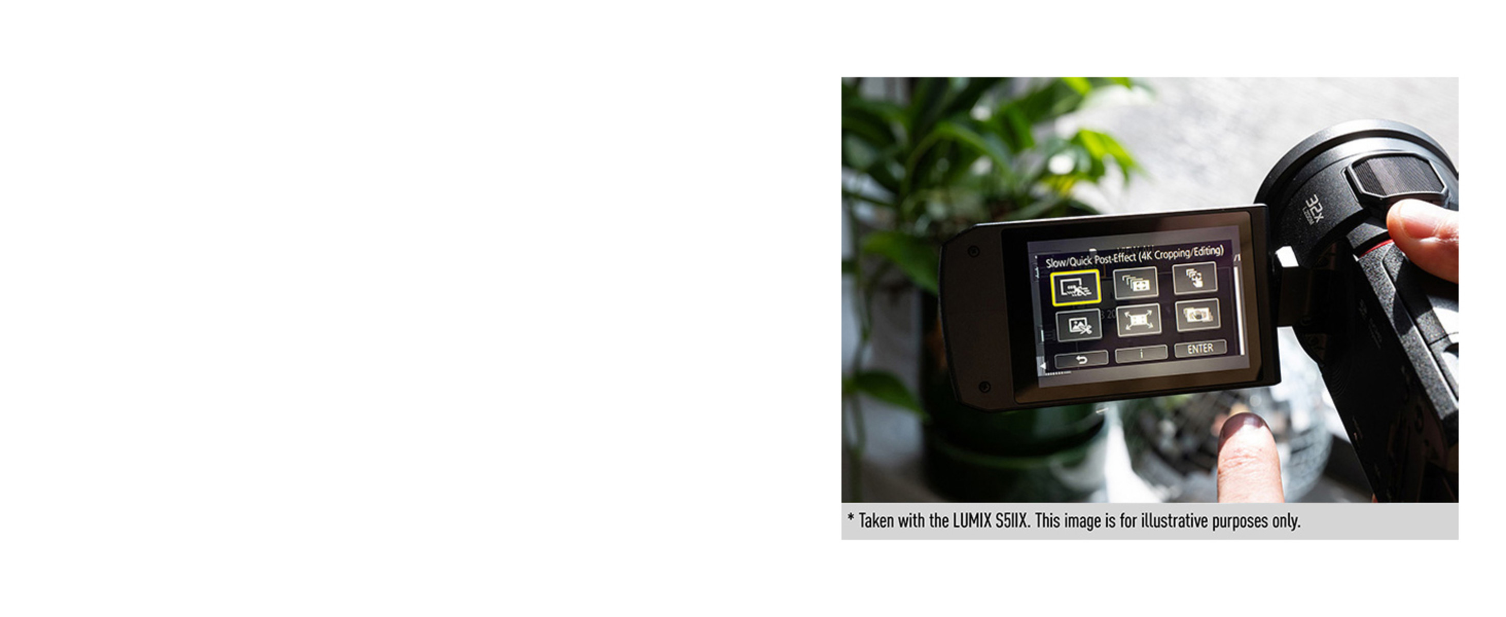 Panasonic HC-VX 4K cropping on screen in camera for no post editting