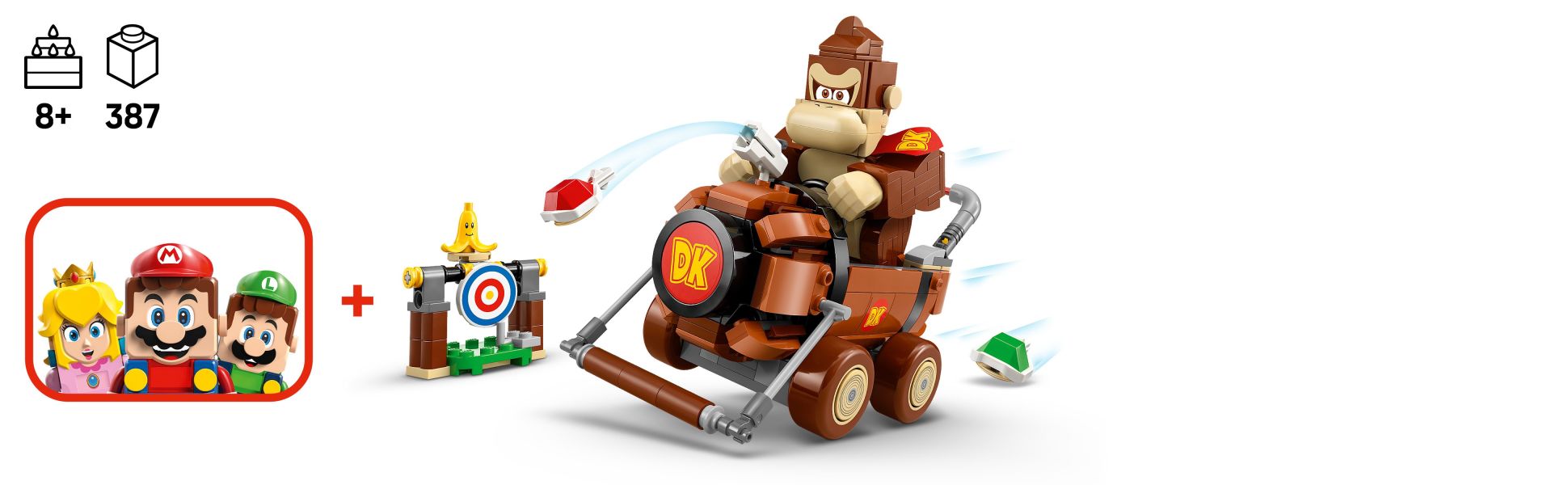 Add LEGO Mario (from set 71439), LEGO Luigi (71440) or LEGO Peach (71441) for interactive play (sets sold separately).