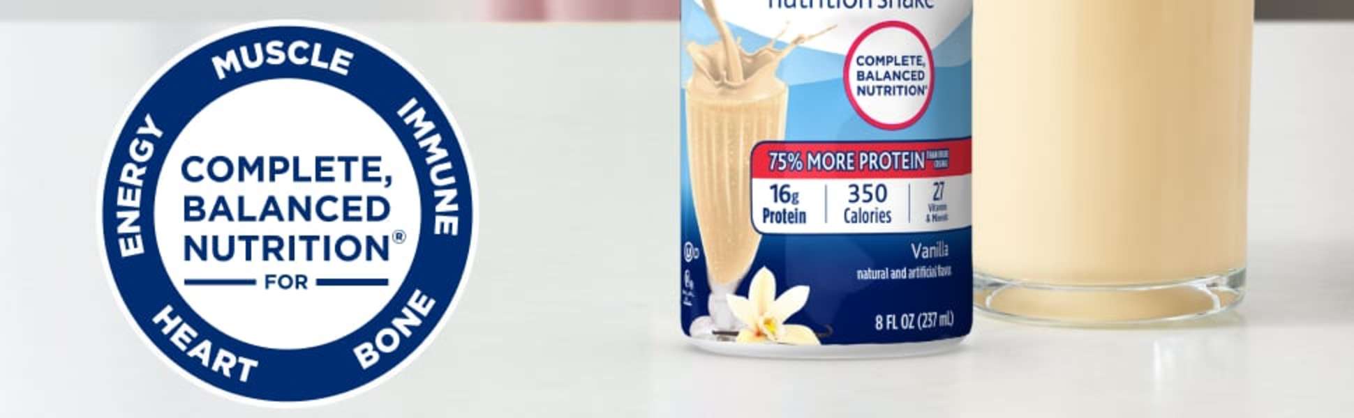 Ensure Plus nutrition shakes are Complete, Balanced Nutrtion.