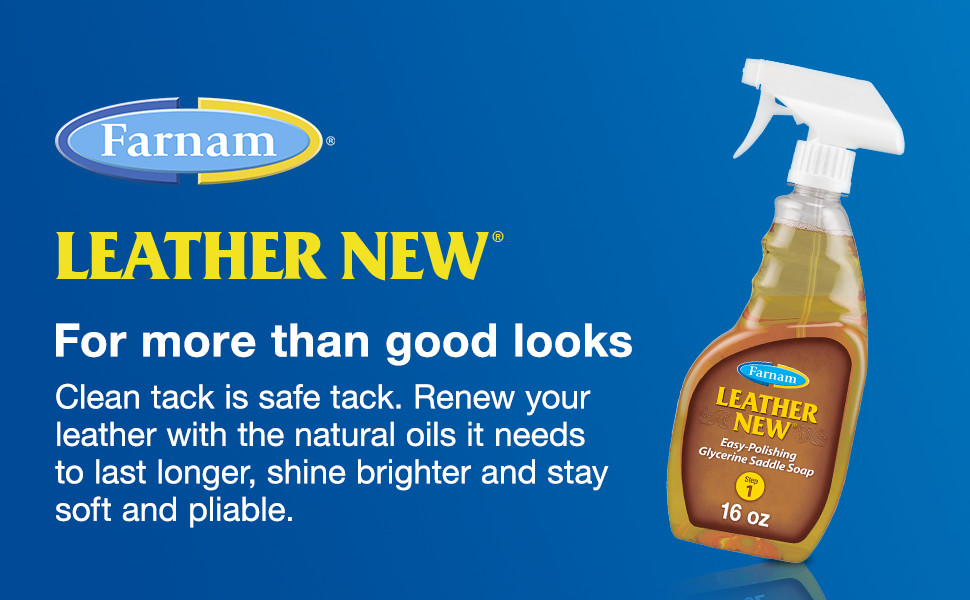 Farnam Leather New Easy-Polishing Glycerine Saddle Soap for Daily Leather  Cleaning and Protection 16 ounces