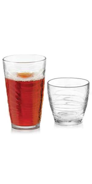Libbey Orbita 16-Piece Tumbler and Rocks Glass Set