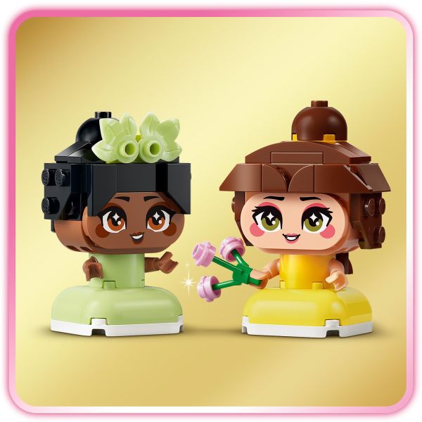 Mini brick-built Belle and Tiana are ready for adventures.
