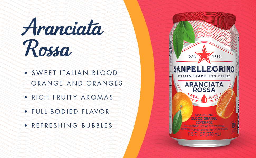 Sanpellegrino Blood Orange Italian Sparkling Beverage - 6pk/11.15 Fl Oz  Cans : Target