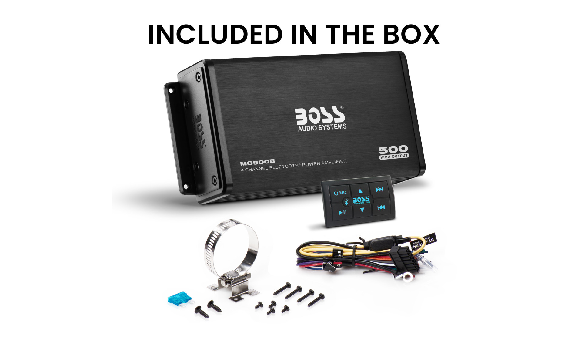 Boss Audio 500W Max 4 Channel Full Range Class A/B Amplifier with 