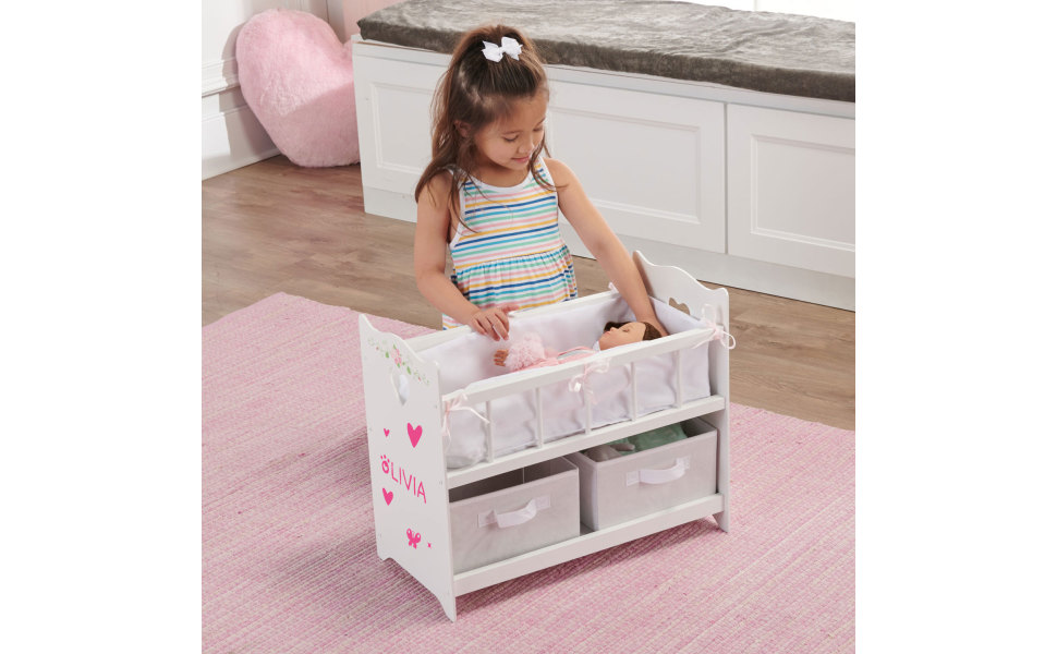 Badger Basket Crib with Two Baskets-Executive (fits American Girl Dolls),  Gray, Furniture -  Canada