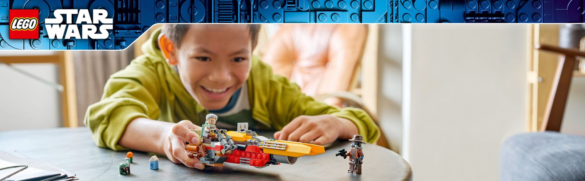 Kids drive into battle against Cad Bane with Cobb Vanth’s awesome speeder from Star Wars: The Mandalorian Season 2.