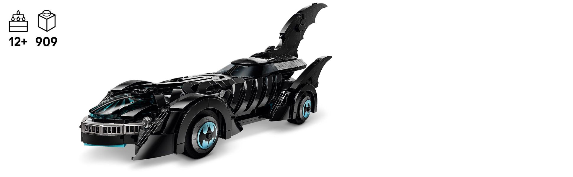 With a molded windshield, moving wheels and a detailed interior, this movie-accurate model is ideal for both play and decor.