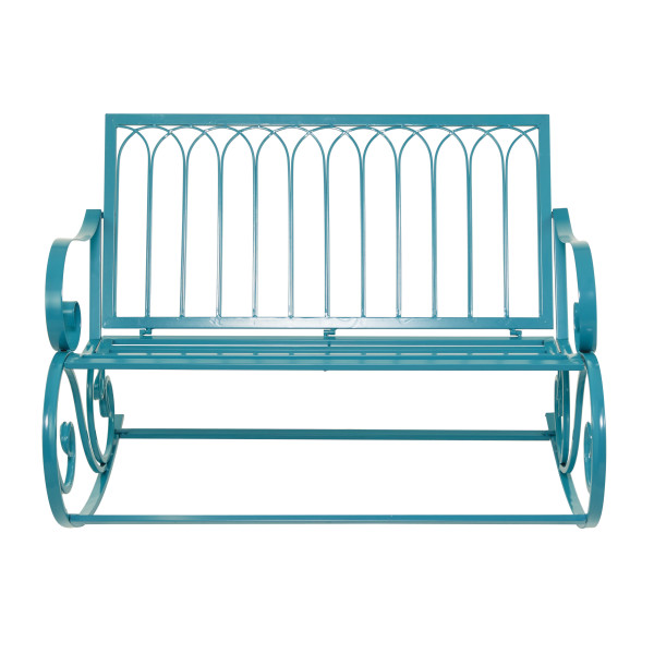 Metal rocking bench outdoor hot sale