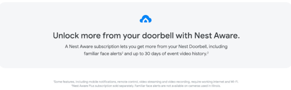 Google Nest Doorbell (Wired, 2nd Gen) - Snow GA02767-US - The Home Depot