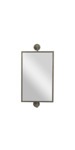 Black Wood Industrial Wall Mirror