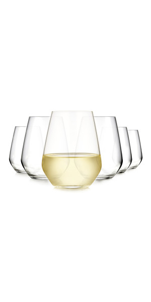 Libbey Greenwich Stemless Wine Glasses, 18oz, Set of 6