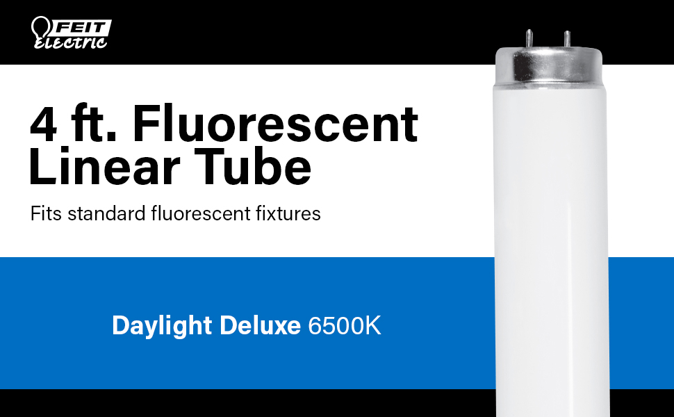 LUMACTIV F40/DX (2 Pack) 40 Watt T12 Fluorescent Tube Light Bulb 40W F40T12  Daylight Deluxe 6500K Replaces F40DX F40T12/865/ECO F40SP65/ECO F40DX/ALTO