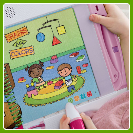 Overhead view of page, showcasing the green and orange level selectors at the bottom of the page.