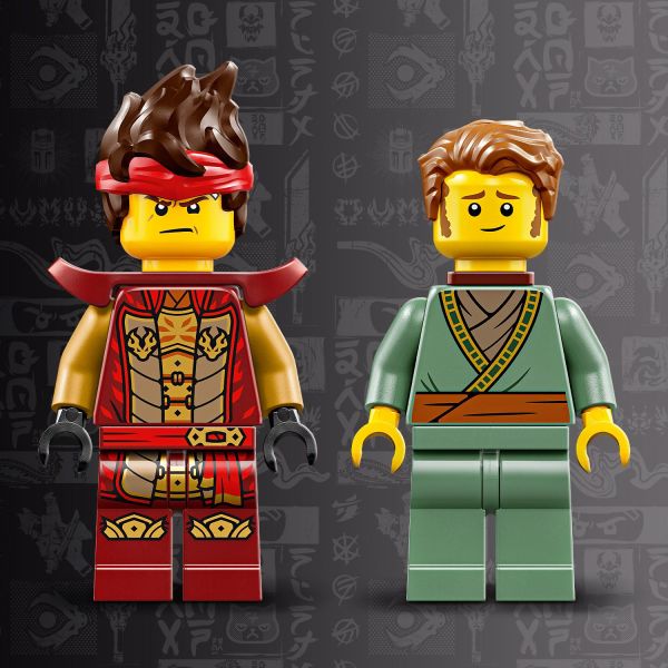 Model includes ninja Kai and a fisherman.
