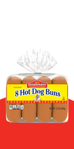 Stroehmann Enriched Hot Dog Buns, 8 count, 12 oz