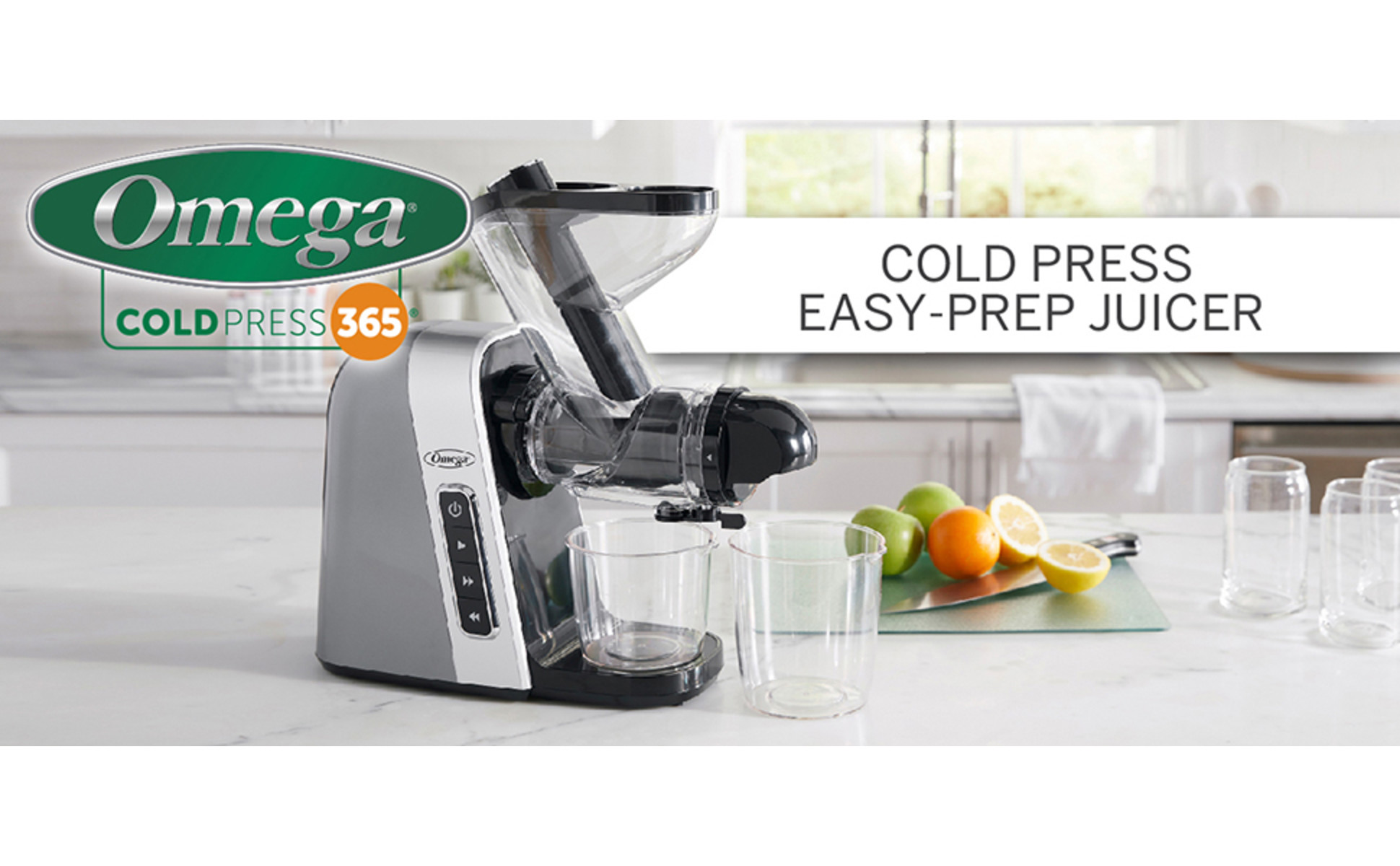 Omega Medical Medium 200W Gray Slow Masticating Juicer with Wide