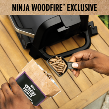  Ninja OG701 Woodfire Outdoor Grill & Smoker, 7-in-1 Master  Grill, BBQ Smoker, Air Fryer plus Bake, Roast, Dehydrate, & Broil, uses  Woodfire Pellets(1 Pack Included), Portable, Electric, Red (Renewed) 